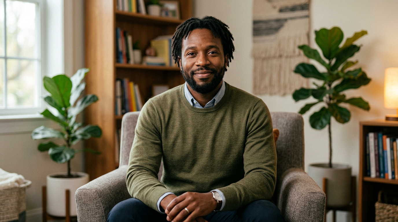 Wellness practitioner managing bookings